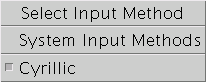  Select Input Methods